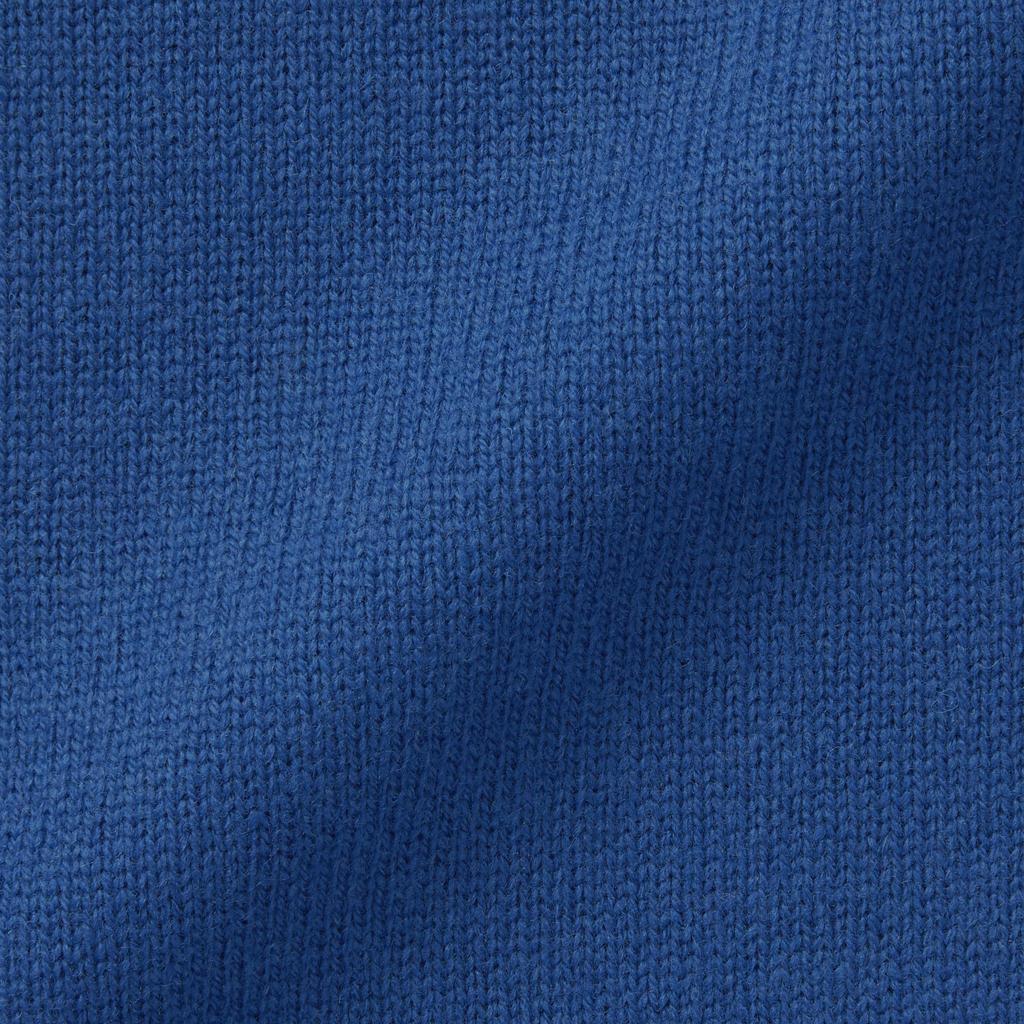 MUJI Washable Wool Crew Neck Size S Women's Mid-Gauge Sweater, Blue, (BA1P4A4A)