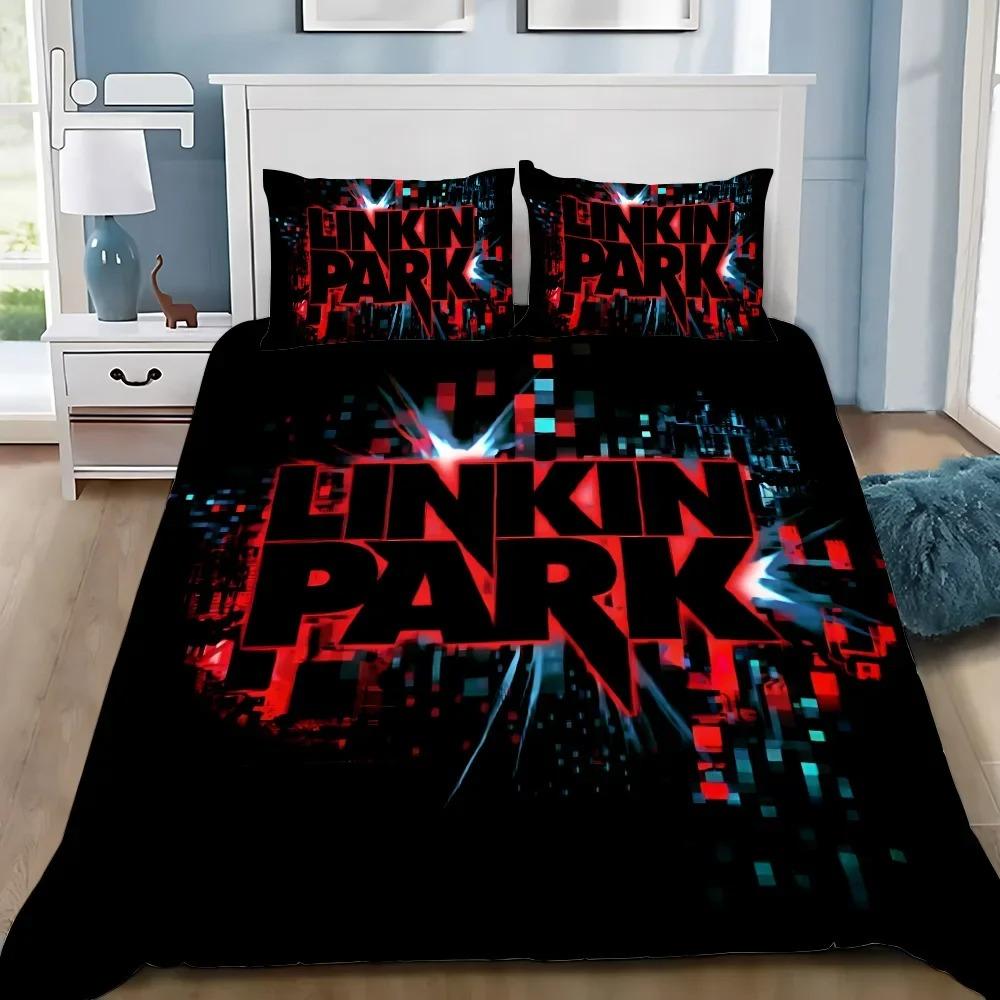 3D Printed Rock Band Linkin P-Park Bedding Set Linkin P-Park Duvet Cover Double Twin Full Queen King Adult Kids Bedclothes