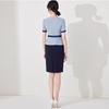2024 Blue Two-Piece Style Dress: Women's Professional Fashion for Workplace Commute
