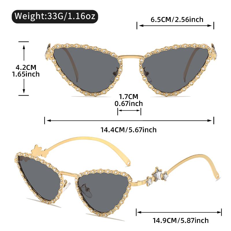 Personalized Women's Travel and Party Sunglasses, Trendy and Fashionable Diamond-encrusted Sunglasses