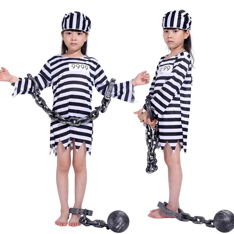 Halloween Halloween Prisoner Clothing Sexy Violent Male Prisoner Adult Male Prisoner Uniform Child Prisoner Suit