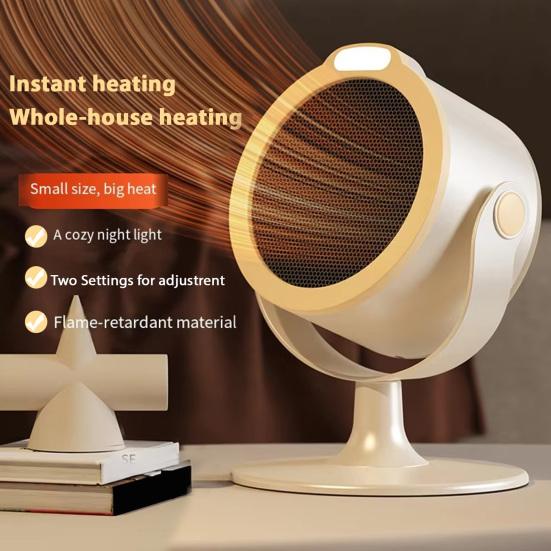 Portable Electric Desktop Heater Energy-saving Efficient Indoor Heater Silent Operation Mini Fan Heater Foot Warmer for Home Office Use