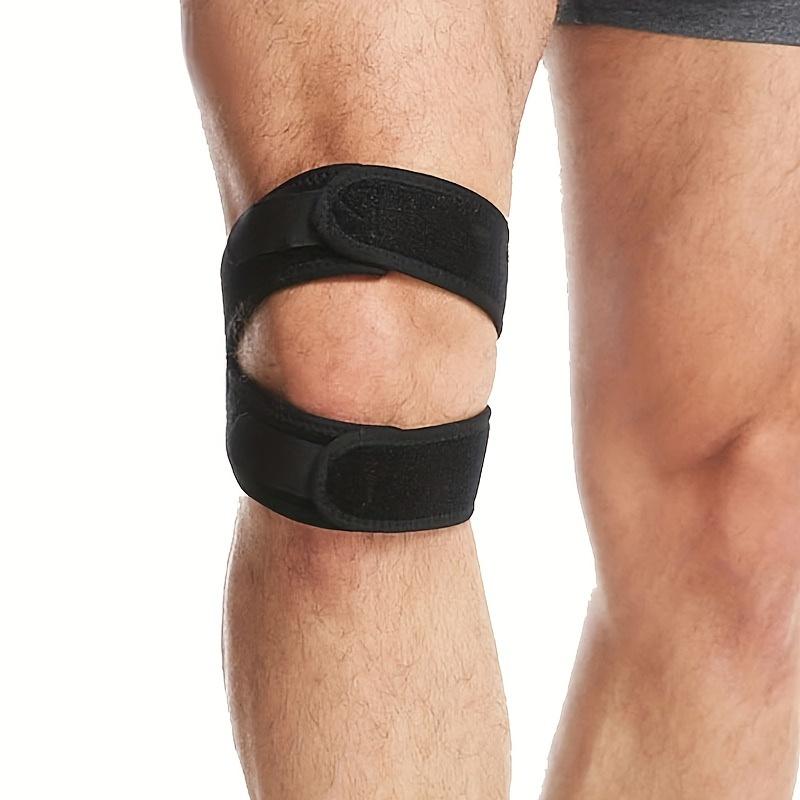 

1pc/2pcs Adjustable Nylon Chloroprene Rubber for Running, Sports, Cycling, Gym, Silicone Elastic Knee Sleeve синий