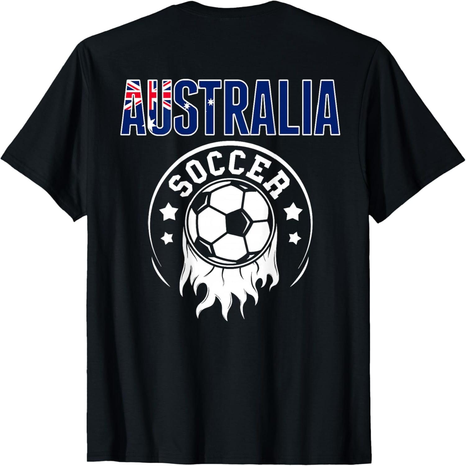 Australia Soccer Fans Jersey Australian Flag Football Lovers T-Shirt S
