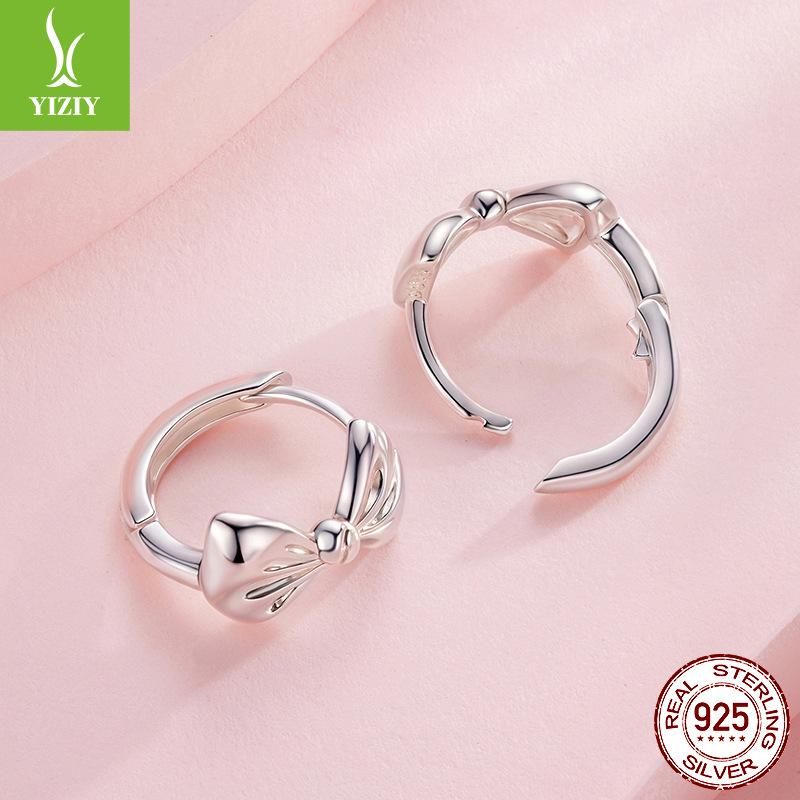 Elegant Princess Bow Earrings, Classic Design S925 Sterling Silver Earrings