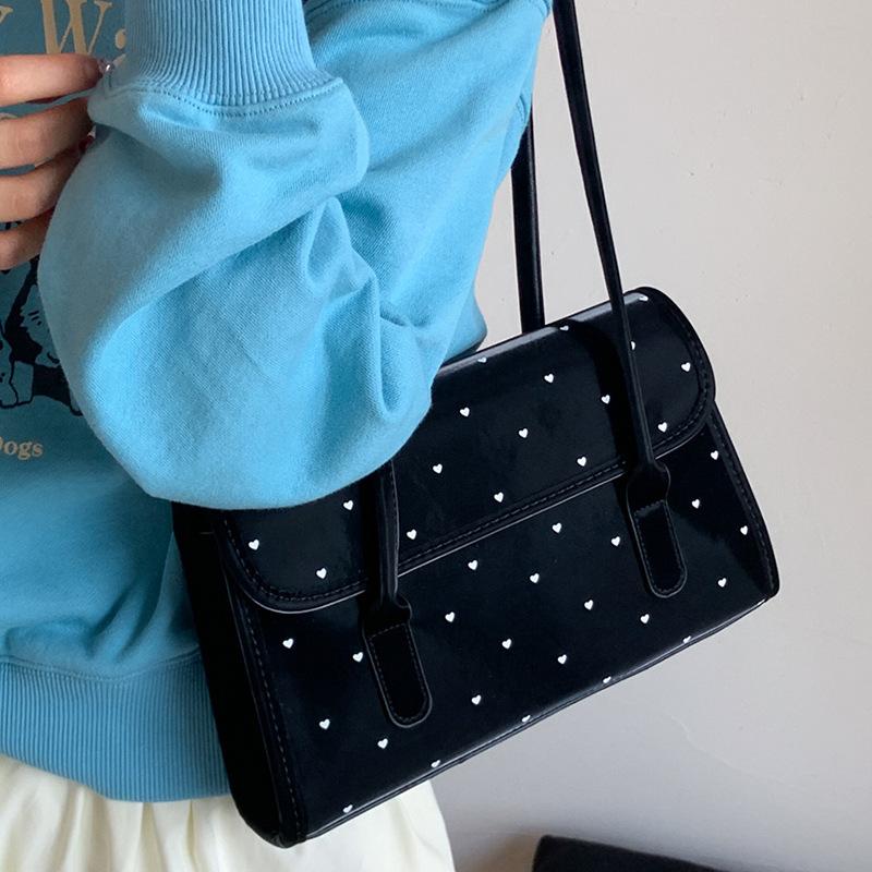 Sommer-Pünktchen-Tasche für Pendlerinnen, neue Mode und Freizeit-Nischen-Tasche unter dem Arm, große Schultertasche