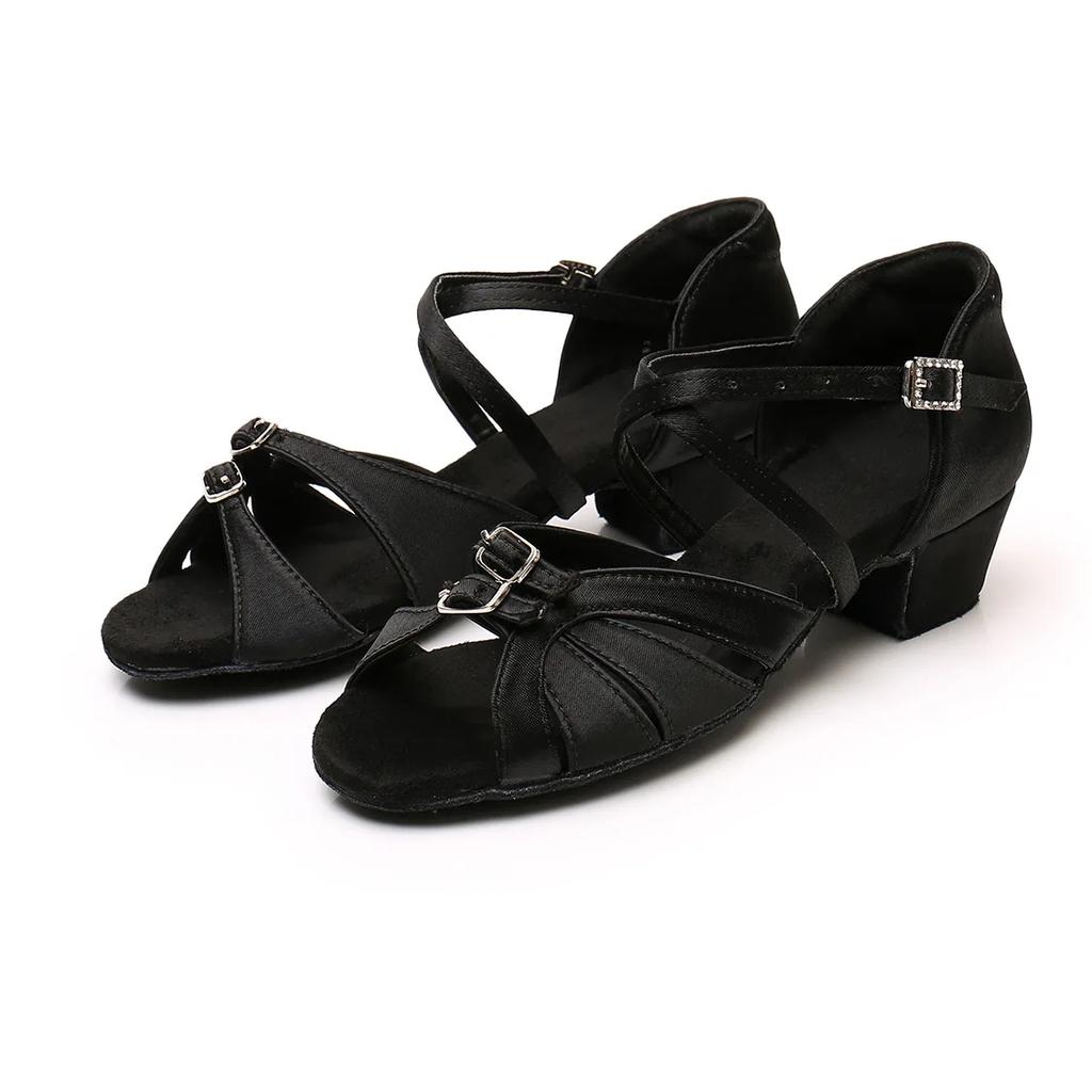 Společenské Dámské Boty na Latinskoamerické Tance Moderní Boty na Pole Dance Balet Salsa Tango Vysoký Podpatek Nastavitelné Latinské Boty pro Dívky Dámy