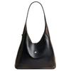Coach Brooklyn 28 Logo Leather Tote Bag Women Tote Bags Black Brown CBH44-LHPMZ