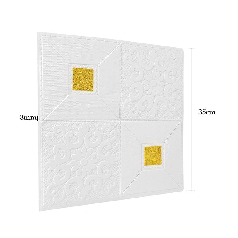 10PCS 3D Tile Brick Wall Sticker Wallpaper Self-adhesive Waterproof Foam Panel