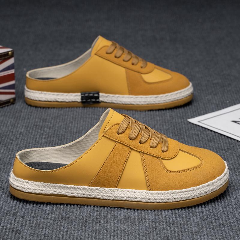 YRZL Men's Half Slippers Casual Sandals Men Comfortable Slip on Shoes Lightweight Breathable Slippers Flats Walking Shoes