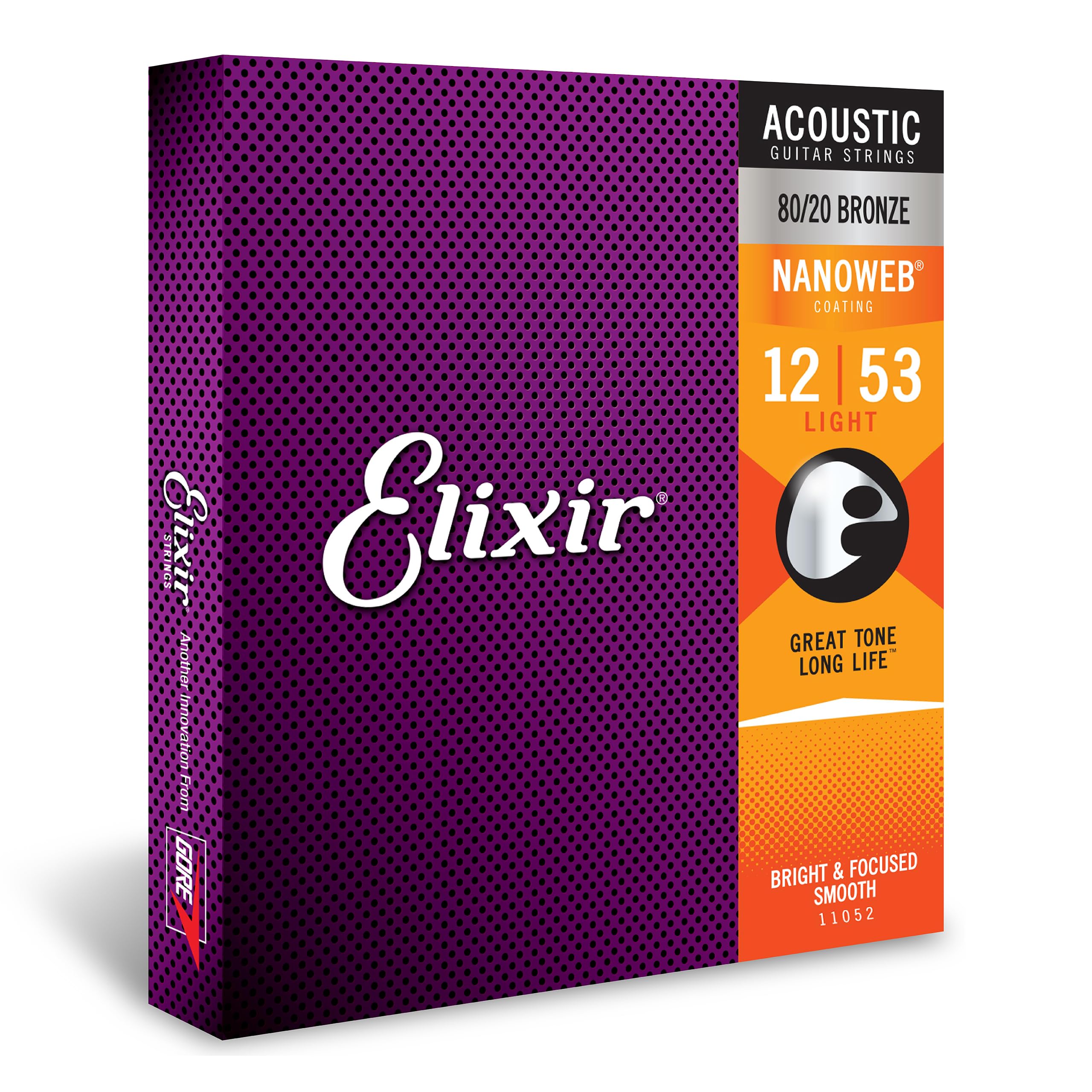 

Elixir Elixir Струны для акустической гитары NANOWEB 8020 Bronze Light .012-.053 #11052 []