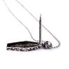 Vintage Men Skull Human Skeleton Steampunk Necklace Cross Pendant Chain