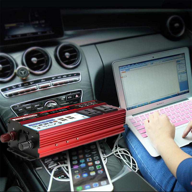 12000W Power Inverter Car Inverter Modified Sine Wave Solar Power DC24V To AC220V Voltage Transformer Adapter Charging Converter