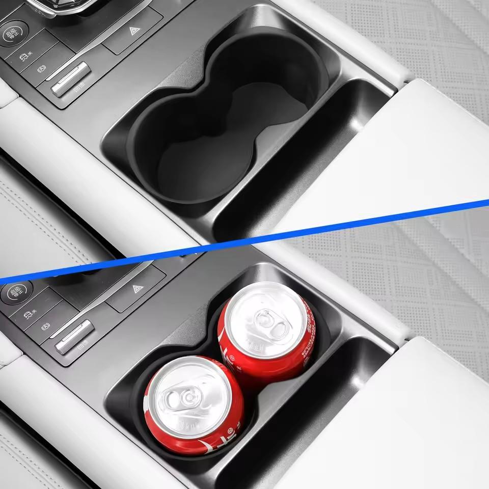 For BYD Yuan Pro 2025 2025 Silicone Water Cup Holder Central Control Drinks Storage Tray Car Interior Accessories Black