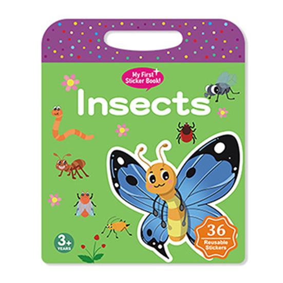 

Многоразовая книга-наклейка, обучающая моющаяся желейная забавная наклейка для путешествий, занятая книга для малышей, детей Ladybug