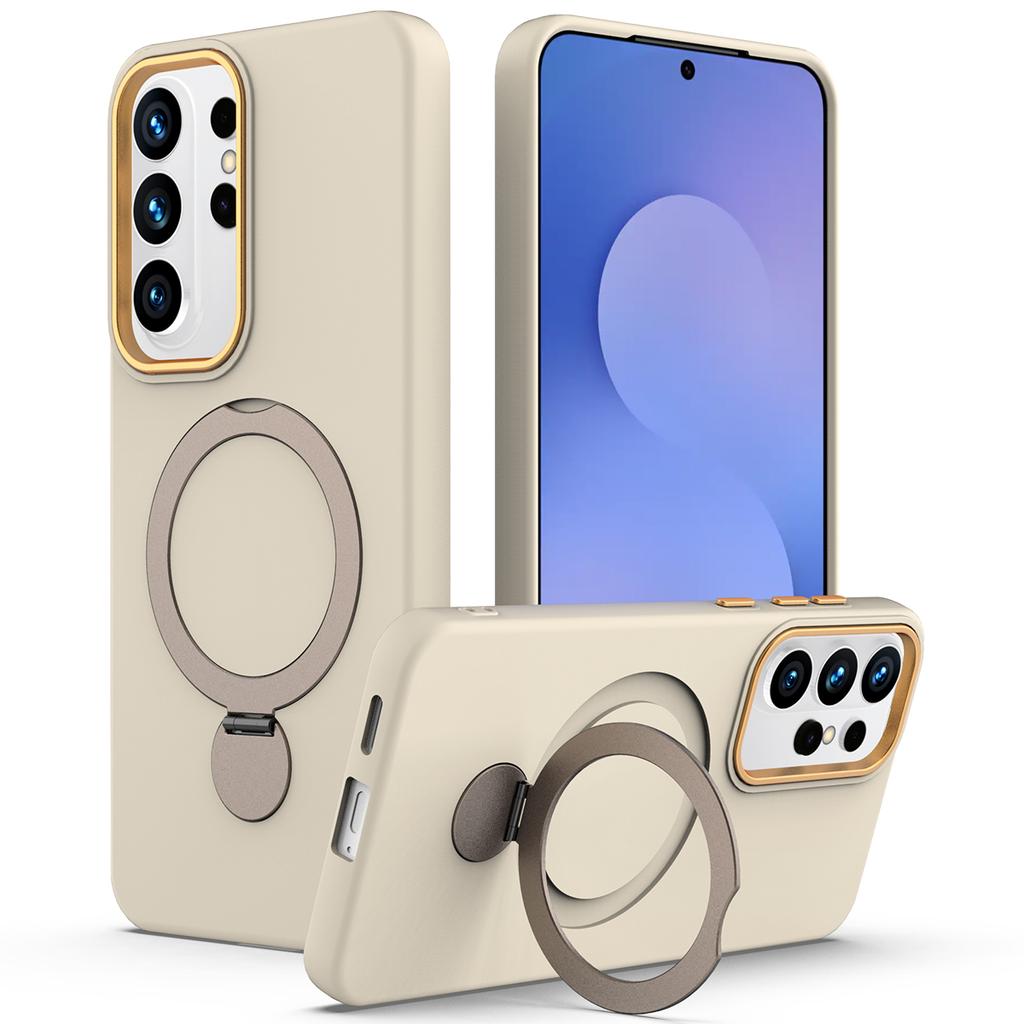 For Samsung Galaxy S26 Ultra Magnetic Case Rotating Ring Kickstand TPU + PC Back Cover