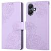 For Samsung Galaxy A05 4G Case Rose Flower PU Leather Wallet Phone Cover with 3 Card Slots
