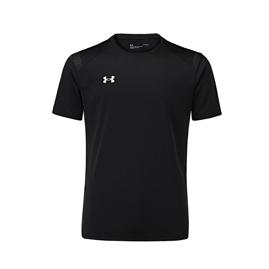 Under Armour Casual Solid Color Sports Jersey Knit Crew Neck Breathable Short Sleeve T-Shirt 2-Pack Unisex Tops Black Navy 21500525-001+21500525-409