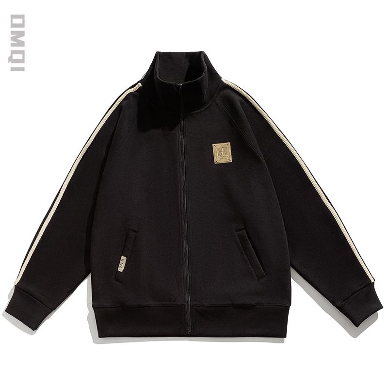 

2025 Men s Plus Size Heavyweight Stand Collar Zipper Cardigan Hoodie 2XL (160-180 jin)
