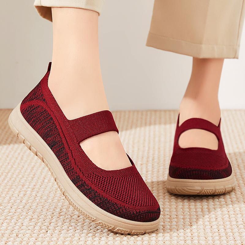 Old Beijing Cloth Shoes Women's Versatile Summer New Breathable One-pedal Mother Shoes Soft Sole Comfortable Casual Women's Shoes Single Shoes