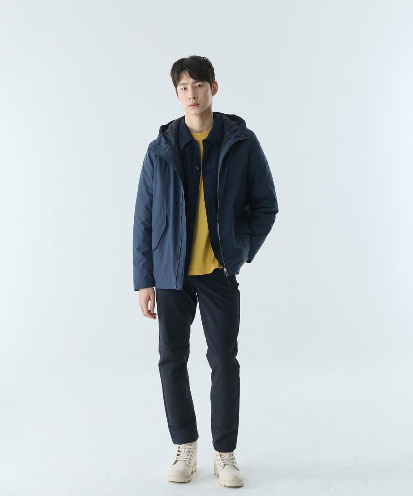 Aigle Men'S Short Hooded Mtd Layer Jacket Aiw24Moui017Emp