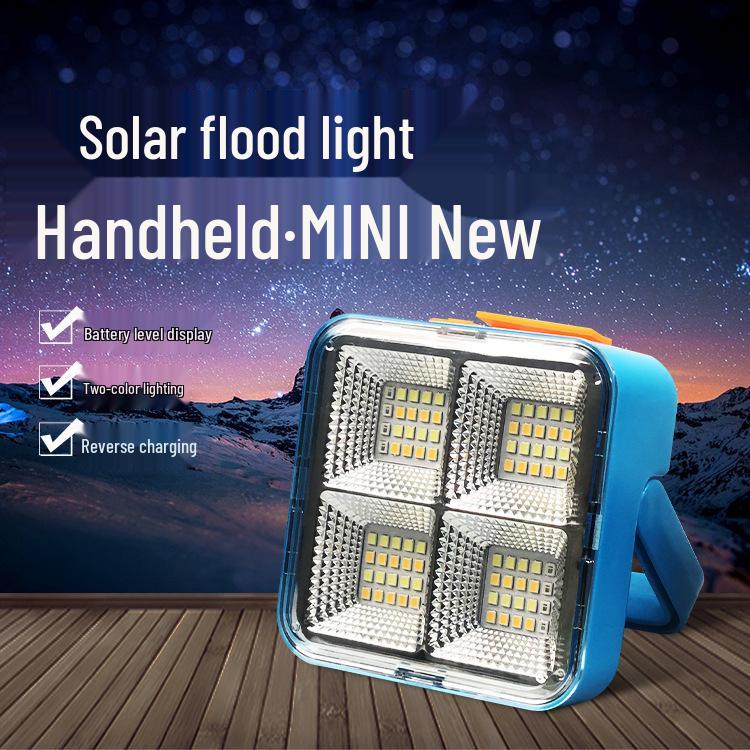 Super Bright Waterproof Solar Floodlight: Portable Outdoor Light for Camping & Emergencies