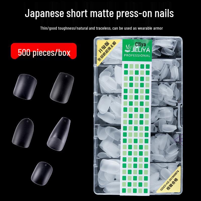 

Ultra-Thin Foldable Matte Nail Tips - Seamless No-Carve Extension Fake Nails