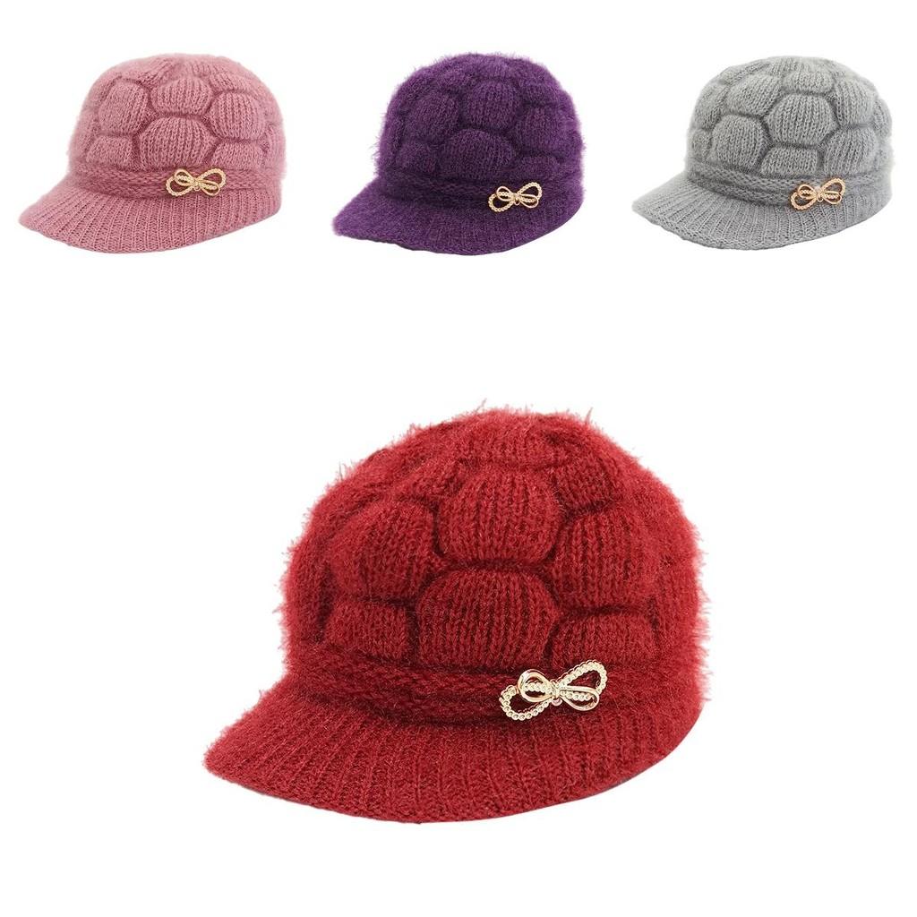 People Old Senior Knitted Caps Winter Outdoor Sports Thickening Thermal Hats