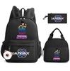 Cartoon Demon Hunters Printed Backpack Lunch Bag Pencil Case for Children Student Schoolbag Girl Kid Gift Women Travel Bag