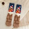5/10 Pairs Comfortable Casual Autumn Winter Thickened Christmas Socks for Women Home Warm Coral Fleece Socks Cute Cartoon Straight Leg Floor Socks