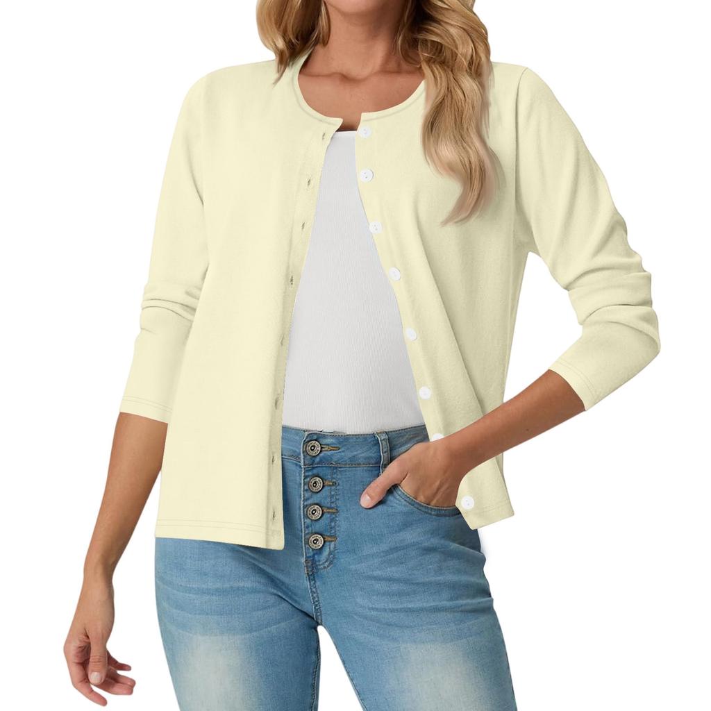 Women's Fashion Casual Comfortable Solid Color Cardigan Jacket