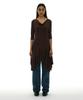 Partimento Woman Cowl Neck Asymmetrical Jersey Dress_Brown