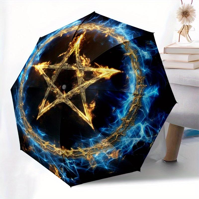 Electric Pentagram Glow-in-the-Dark Sticker Umbrella, Christmas Gift Y352