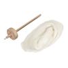 Hand Carved Yarn Spinning Kit Wooden Spinning Wheel Practical Drop Spindle  For Beginners
