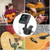 Clip on Tuner, High Definition Color Screen USB Rechargeable Ukulele Tuner Suitable for Guitar Bass Ukulele Violin (AT-102 black)