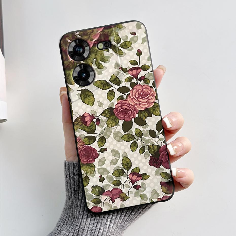 For Tecno Pova 5 Case LH7n Silicone Phone Case Stylish Pattern Slim Soft Black Funda Cover For Tecno Pova 5 4G 2023 Pova5 Capa