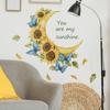 Moon Butterfly Sunflower Wall Sticker Self-Adhesive Removable for Bedroom Living Room Hallway Dorm Home Decor Art