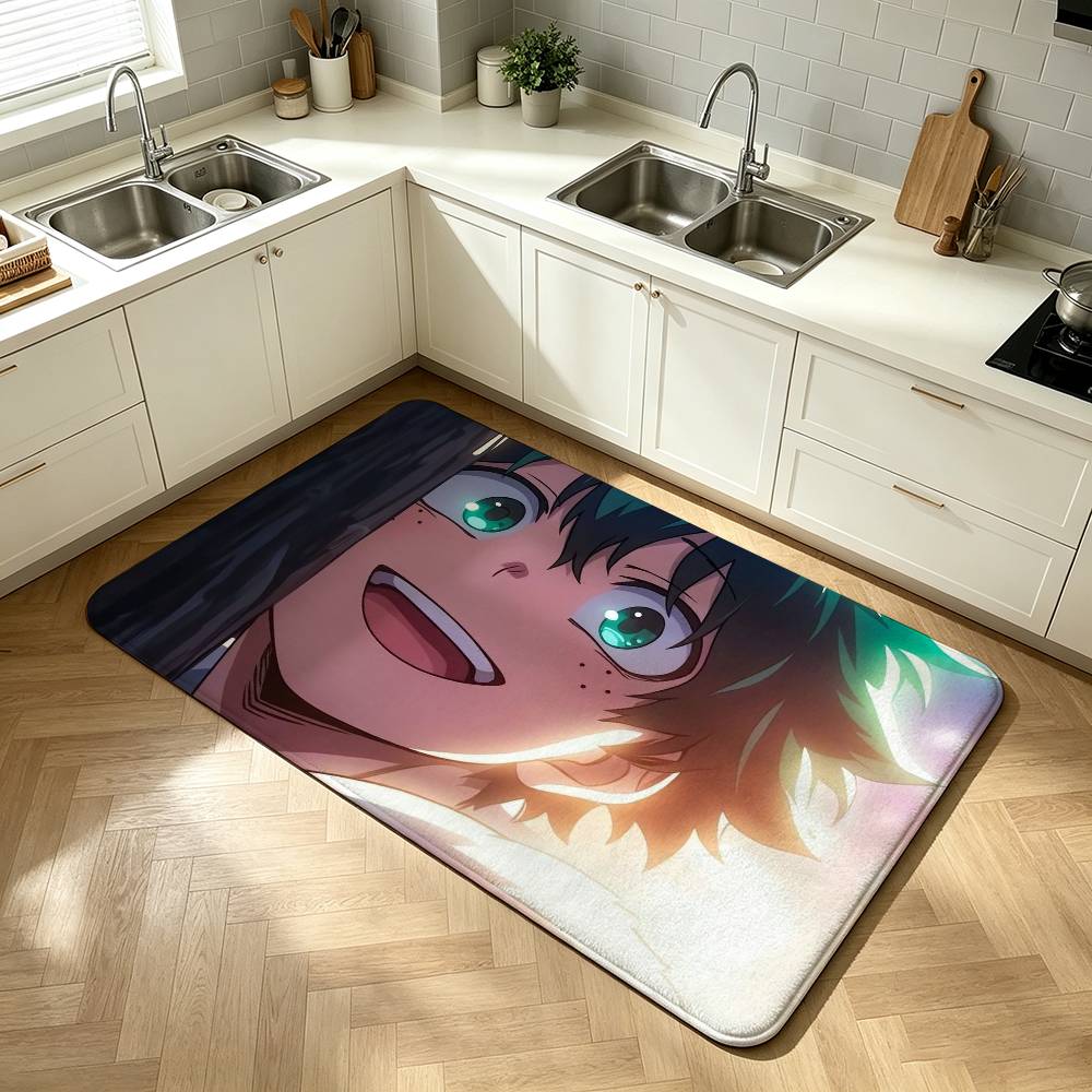 My Hero Academia-a Izuku Midoriya Shower Room Absorbent Small Floor Mat Soft Comfortable Decorative Foot Mat