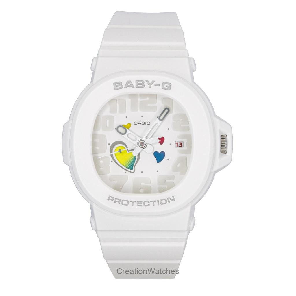 

Casio Baby-G Аналоговые часы серии Playful Hearts Белый циферблат Кварцевые BGA-10-7A 100М Женские часы белый