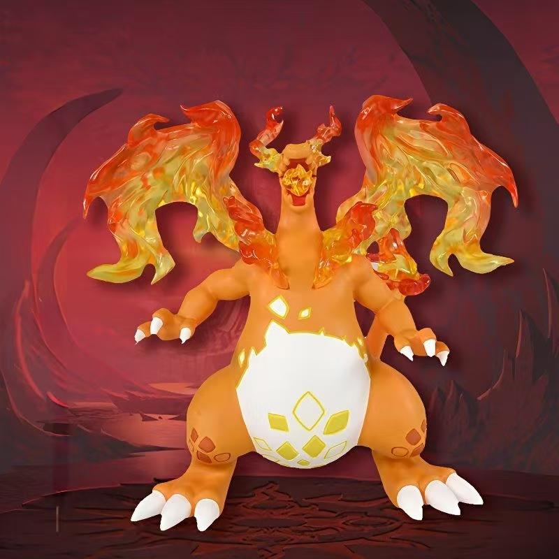 Anime Pokemon Pikachu Charizard Figure Battle Scene Model Children Toys Christmas Decoration Gift
