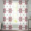 Weihnachten Schneeflocke Abstrakt Schleife Vorhänge für Wohnzimmer Schlafzimmer Heimdekoration Fenster Voile Tüll Vorhang Drapes
