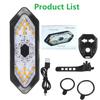Remote Controlled Turn Signal Tail Light Usb Rechargeable Mountain Waterproof Night Riding 32led Bicycle Turn Signal