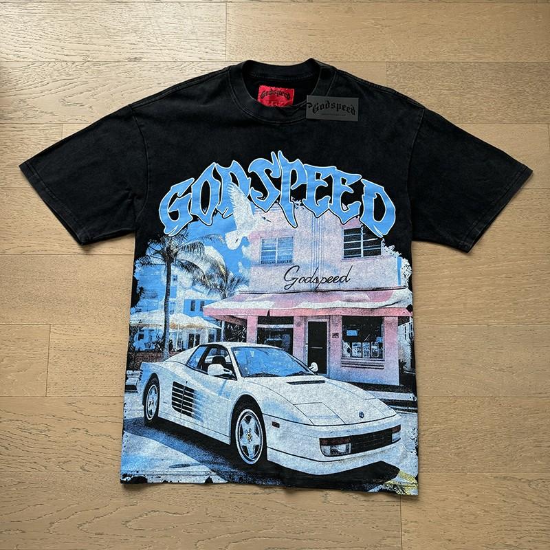 s NEW Godspeed Skeleton Urban sports car print Tee Short Sleeve T-shirt