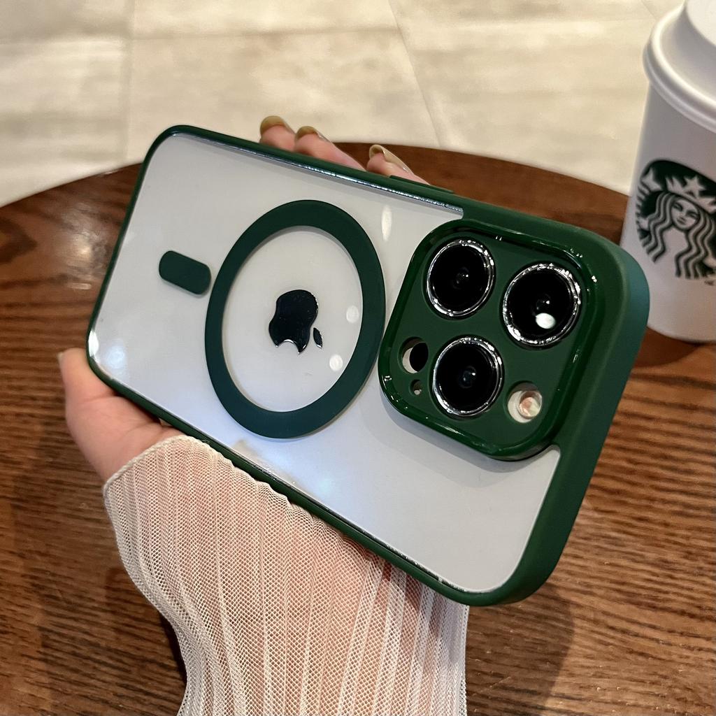 Luxury For Magsafe Magnetic Wireless Charging Case for iPhone 15 14 Plus 13 12 11 Pro Max Shockproof Soft Bumper Clear Cover
