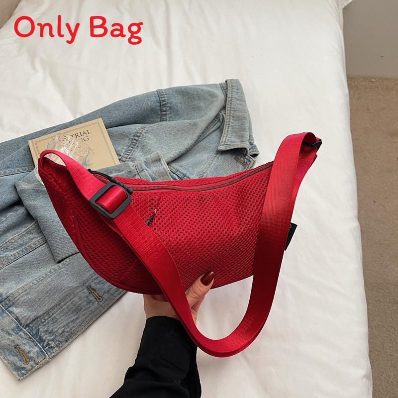 Minimalist Outdoor Single Shoulder Bag With Cable Stitch Urban Style For Daily Use