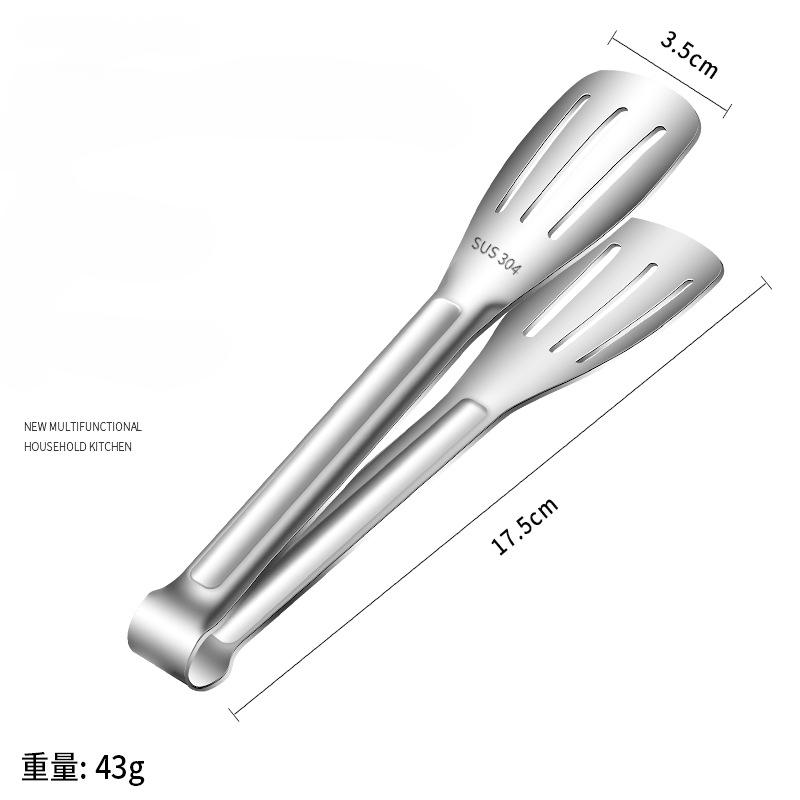 Food Tongs Stainless Steel Kitchen Tongs Meat Salad Steak Food Clip Long Handle Non-slip BBQ Cooking Tongs Kitchen Utensils
