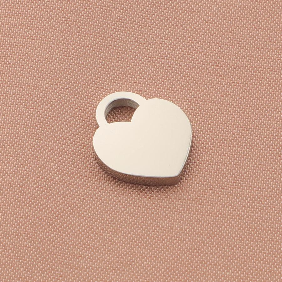 Stainless Steel Heart Pendant - Handmade, Versatile DIY Jewelry Accessory