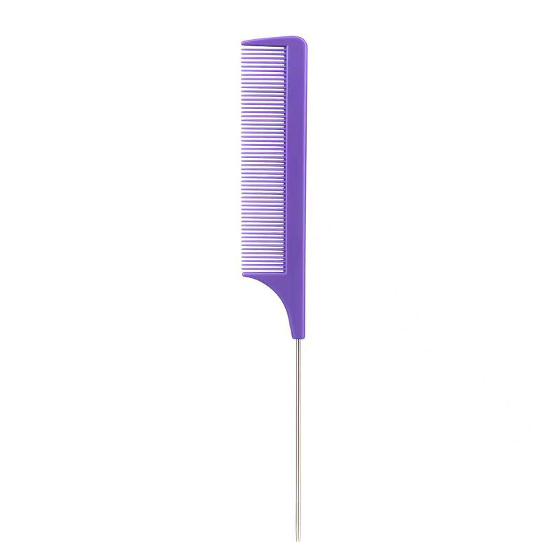Steel Needle Rat Tail Comb for Hairdressing - Teasing, Styling, and Parting Comb for Makeup Artists and Wigs.