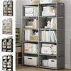 Durable Multilayer Bookshelves Cases 5/6 Tiers Cube Storage Organizer Metal Shoe Rack  Storage