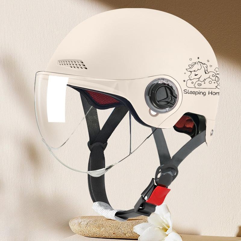 Electric Vehicle Four-season Helmet Motorcycle Helmet Summer Sun Protection Women's Helmet Men's Electric Vehicle Half Helmet